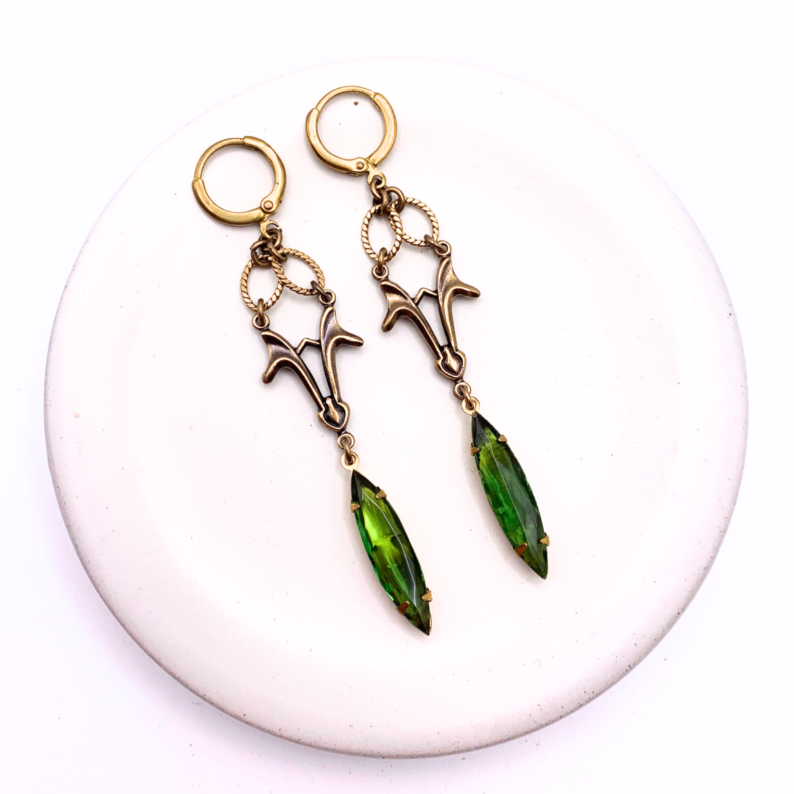 Olivia Earrings — Hand-crafted Vintage Earrings by Boujoux