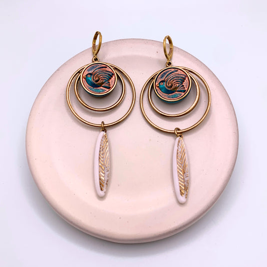 Aviva Earrings | Hand-crafted Vintage Earrings by Boujoux