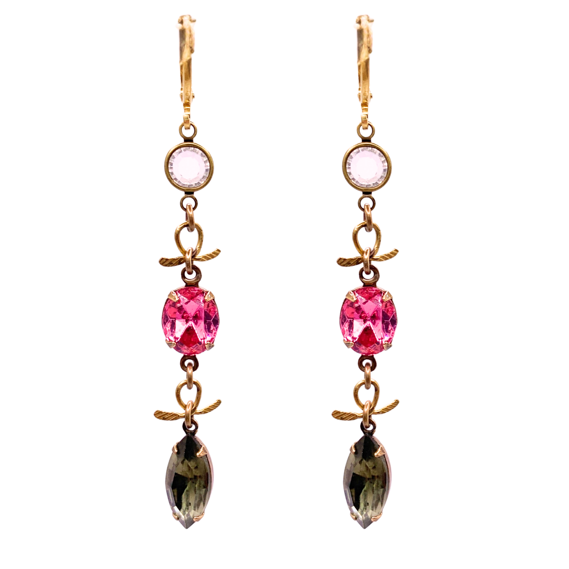 Camellia Earrings — Hand-crafted Vintage Earrings by Boujoux