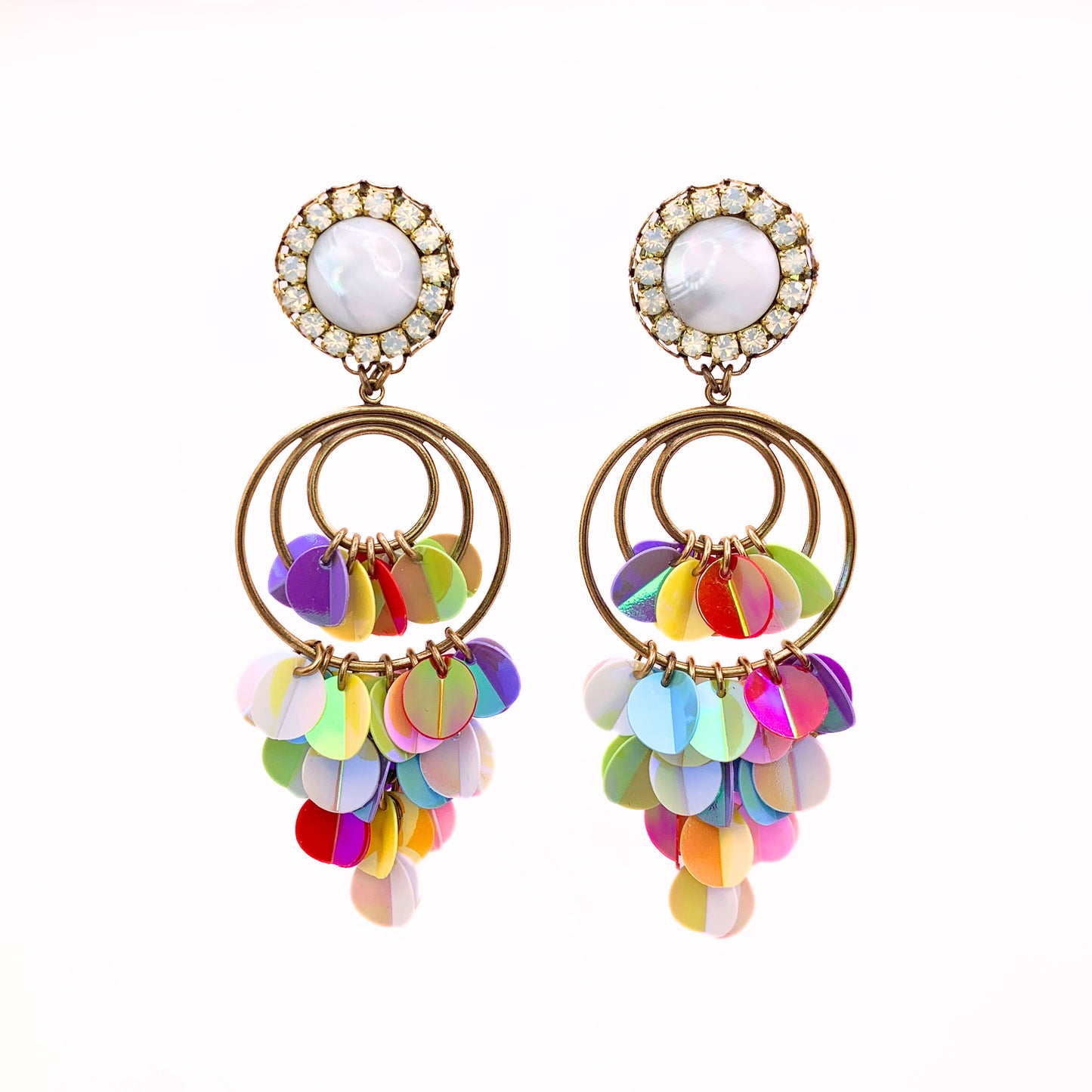Hibiscus Earrings | Hand-crafted Vintage Earrings by Boujoux