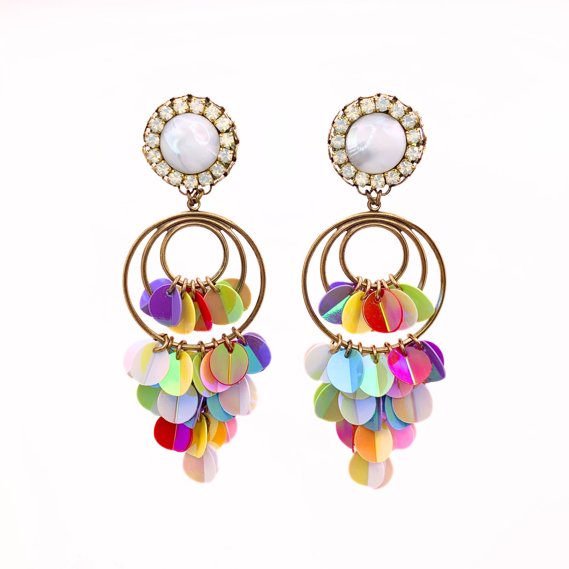 Hibiscus Earrings | Hand-crafted Vintage Earrings by Boujoux