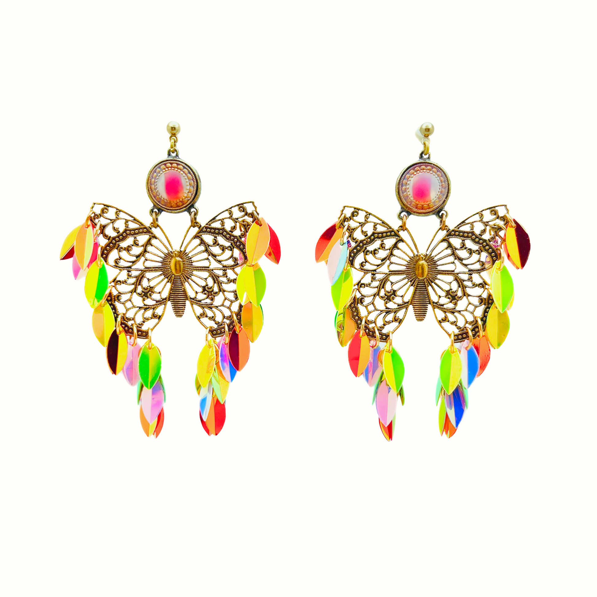 Mariposa Earrings — Hand-crafted Vintage Earrings by Boujoux