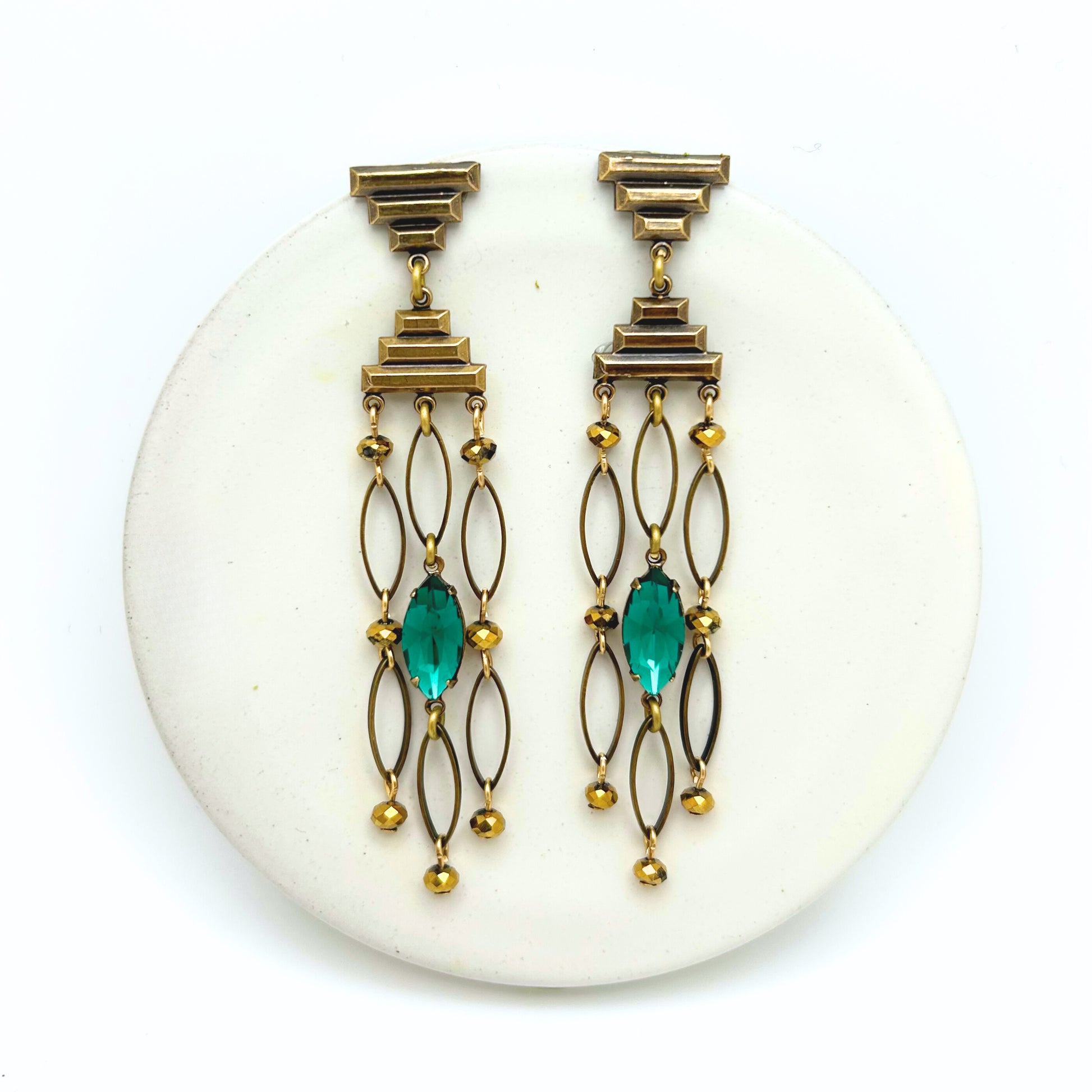 Nalanie Earrings — Hand-crafted Vintage Earrings by Boujoux