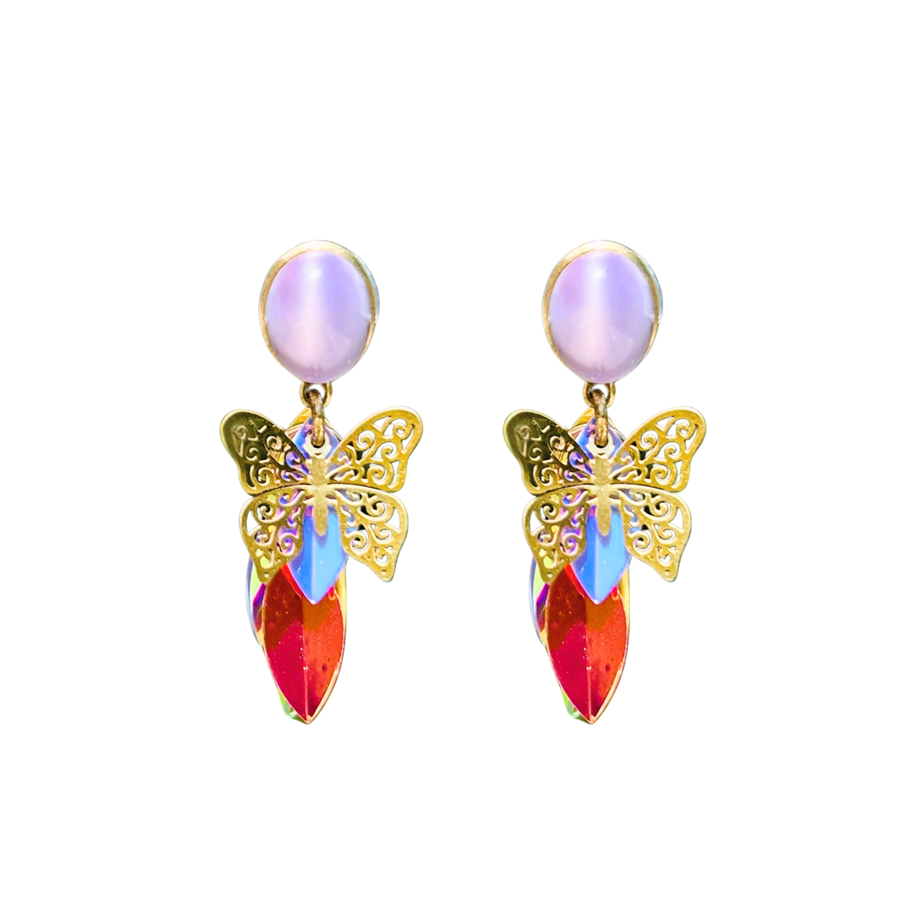 Petite Mariposa Earrings | Hand-crafted Vintage Earrings by Boujoux