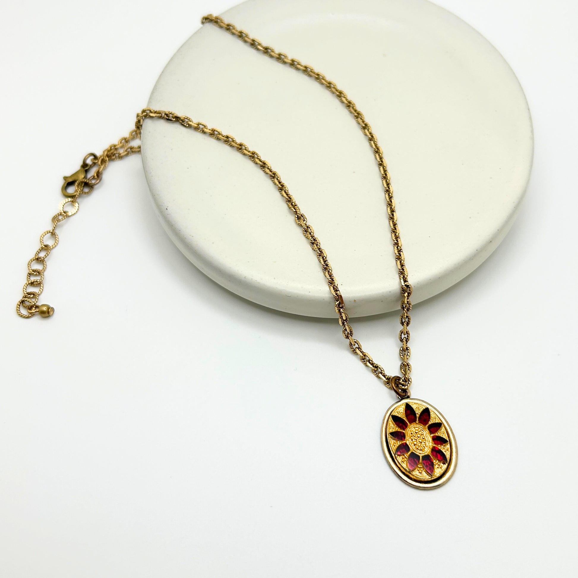 Petite Ruby Necklace | Hand-crafted Vintage Necklaces by Boujoux