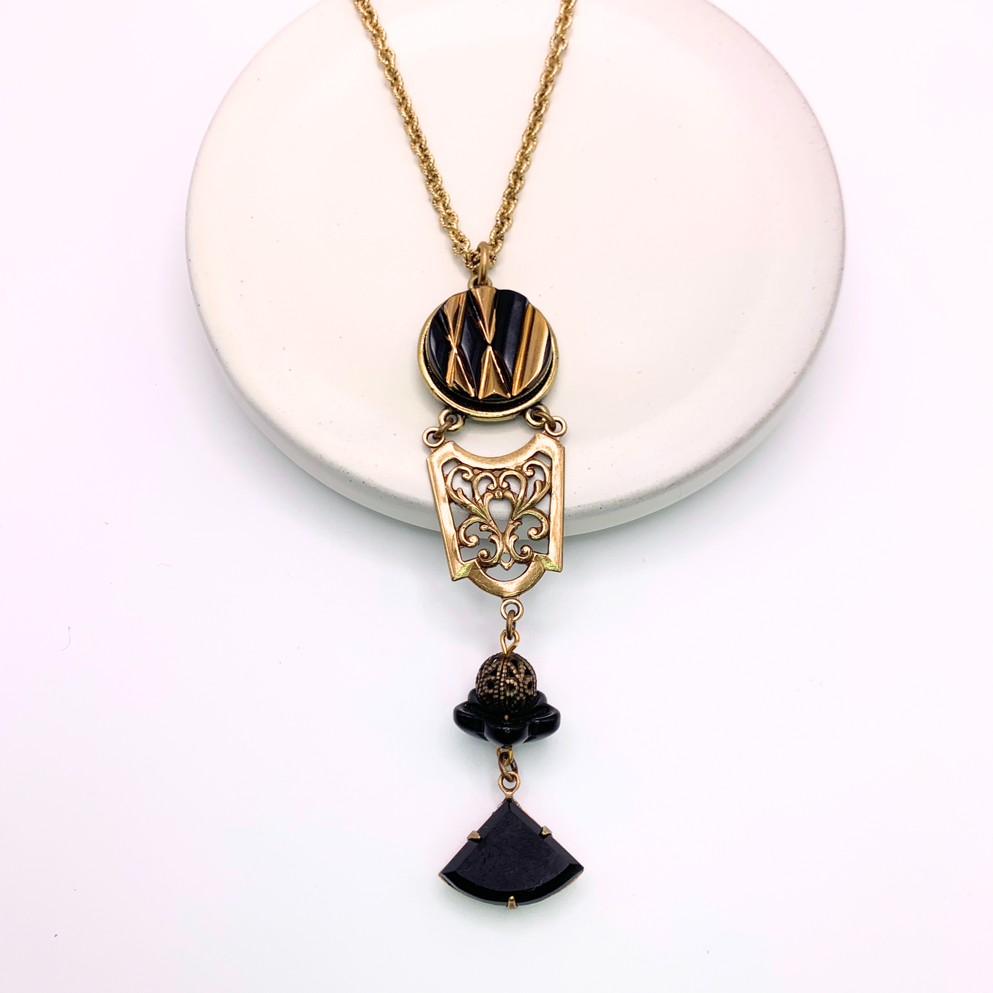 Petunia Necklace — Hand-crafted Vintage Necklaces by Boujoux
