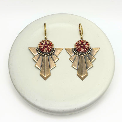 Ruby Earrings | Hand-crafted Vintage Earrings by Boujoux