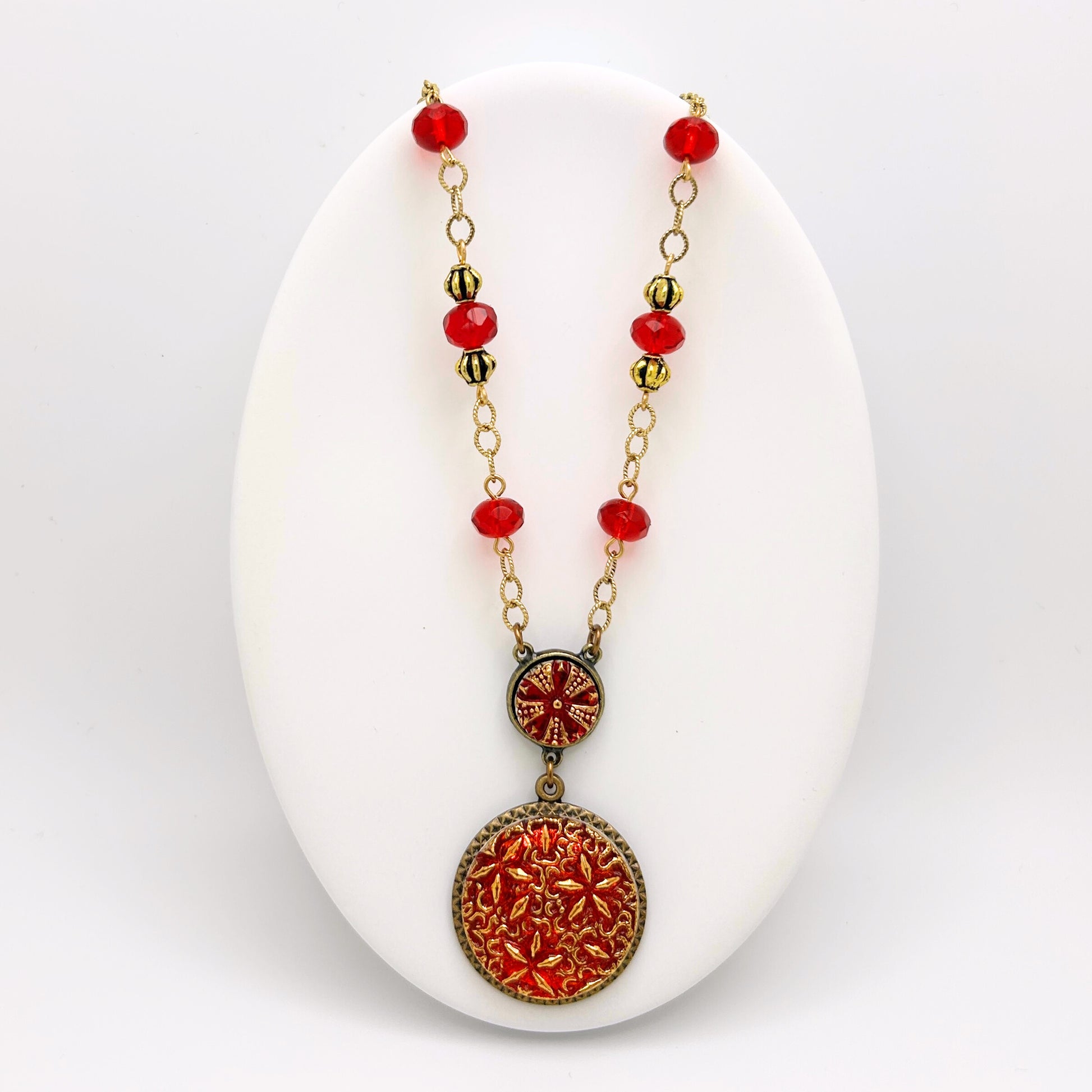 Ruby Necklace | Hand-crafted Vintage Necklaces by Boujoux