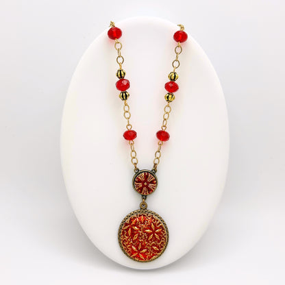 Ruby Necklace | Hand-crafted Vintage Necklaces by Boujoux