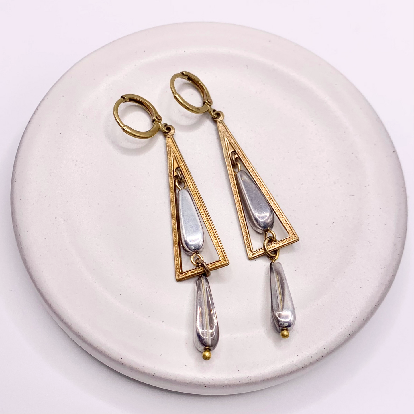 Trillium Earrings — Hand-crafted Vintage Earrings by Boujoux