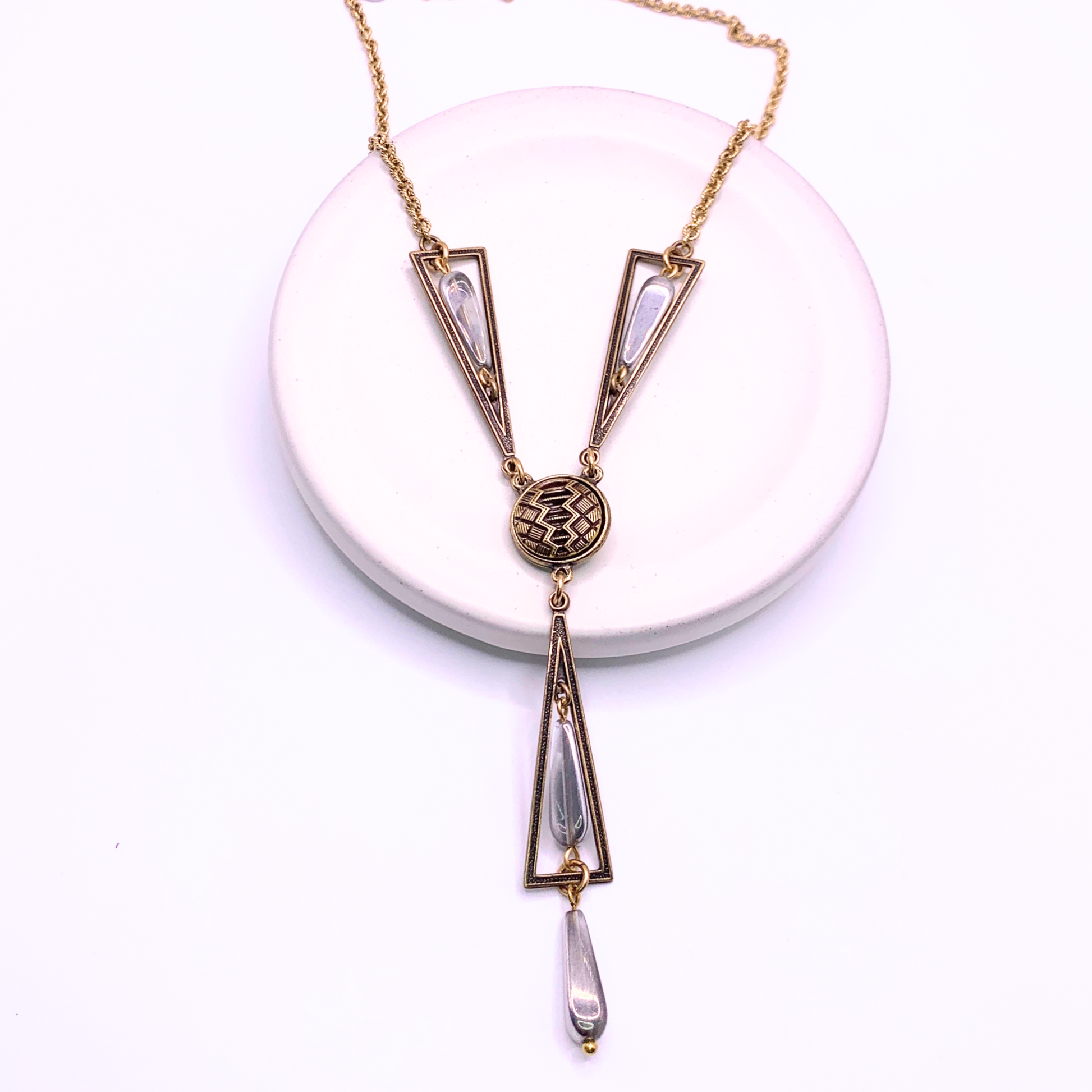 Trillium Necklace — Hand-crafted Vintage Necklaces by Boujoux